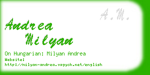 andrea milyan business card